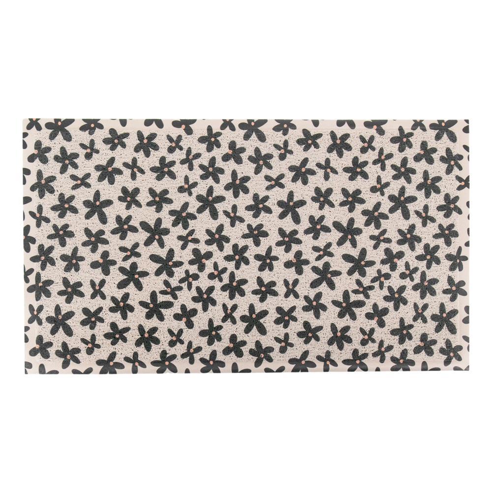 Artsy Doormats Navy Flower Doormat (70 X 40cm)