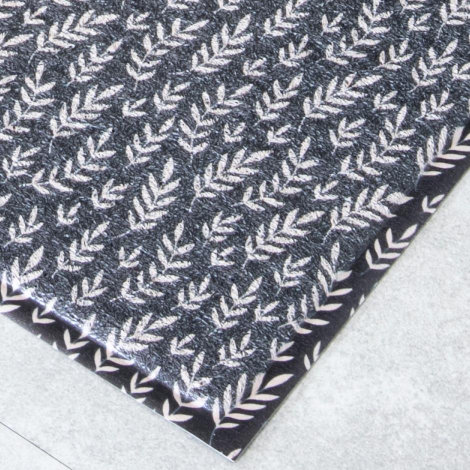 Artsy Doormats Navy Leaf Doormat (70 X 40cm)