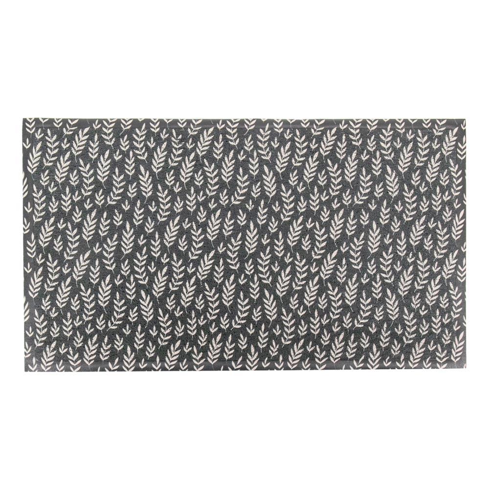 Artsy Doormats Navy Leaf Doormat (70 X 40cm)