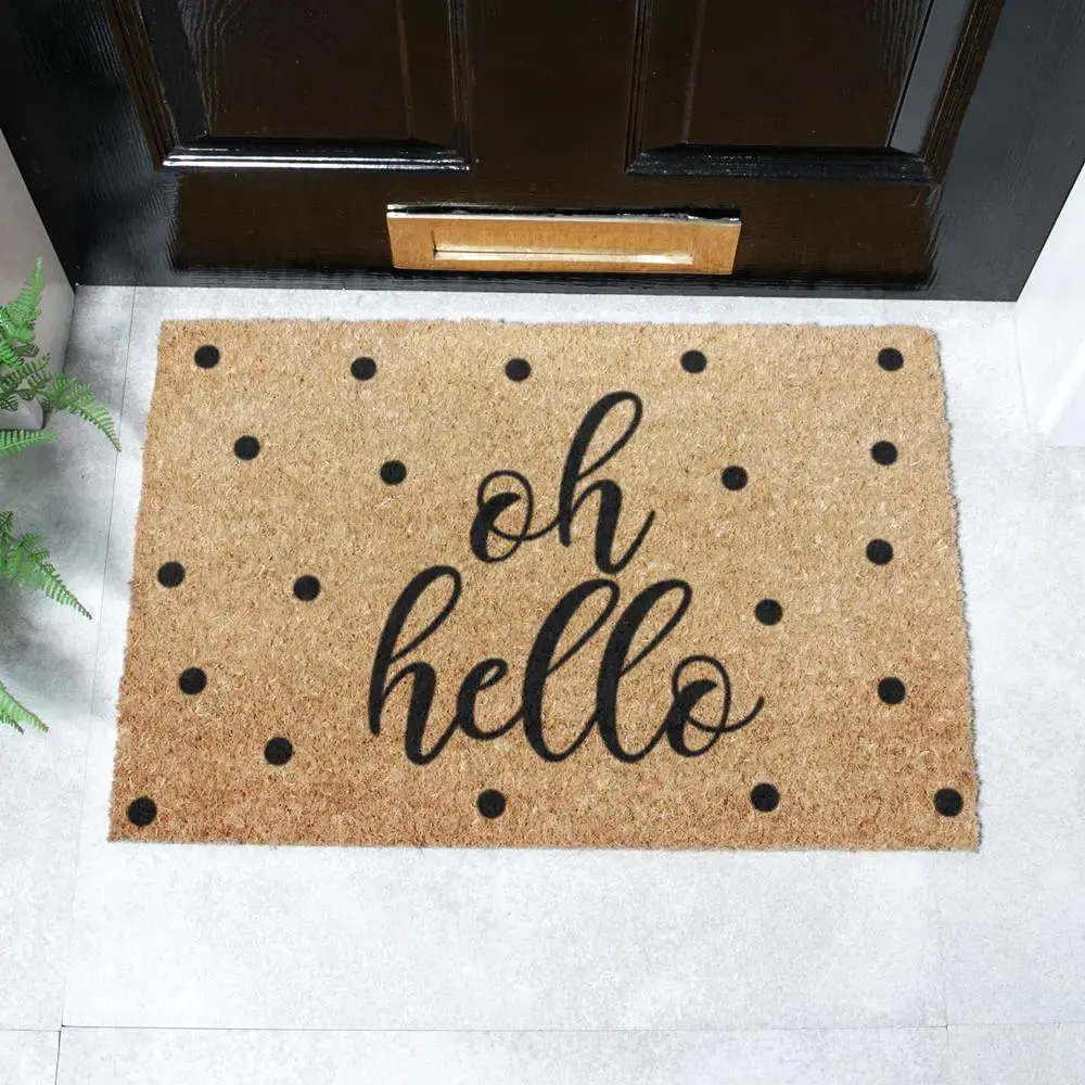 artsy doormats Oh Hello Polka Dot Doormat