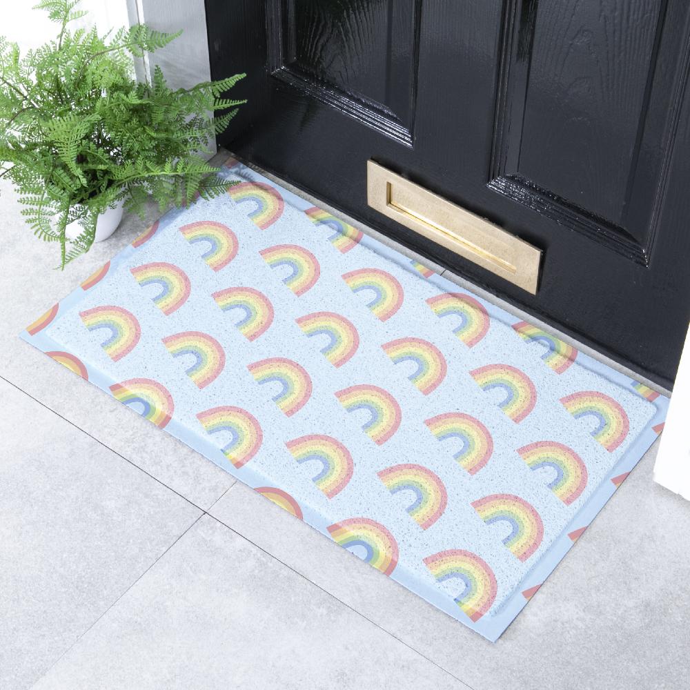 artsy doormats Pastel Rainbow Doormat (70 x 40cm)