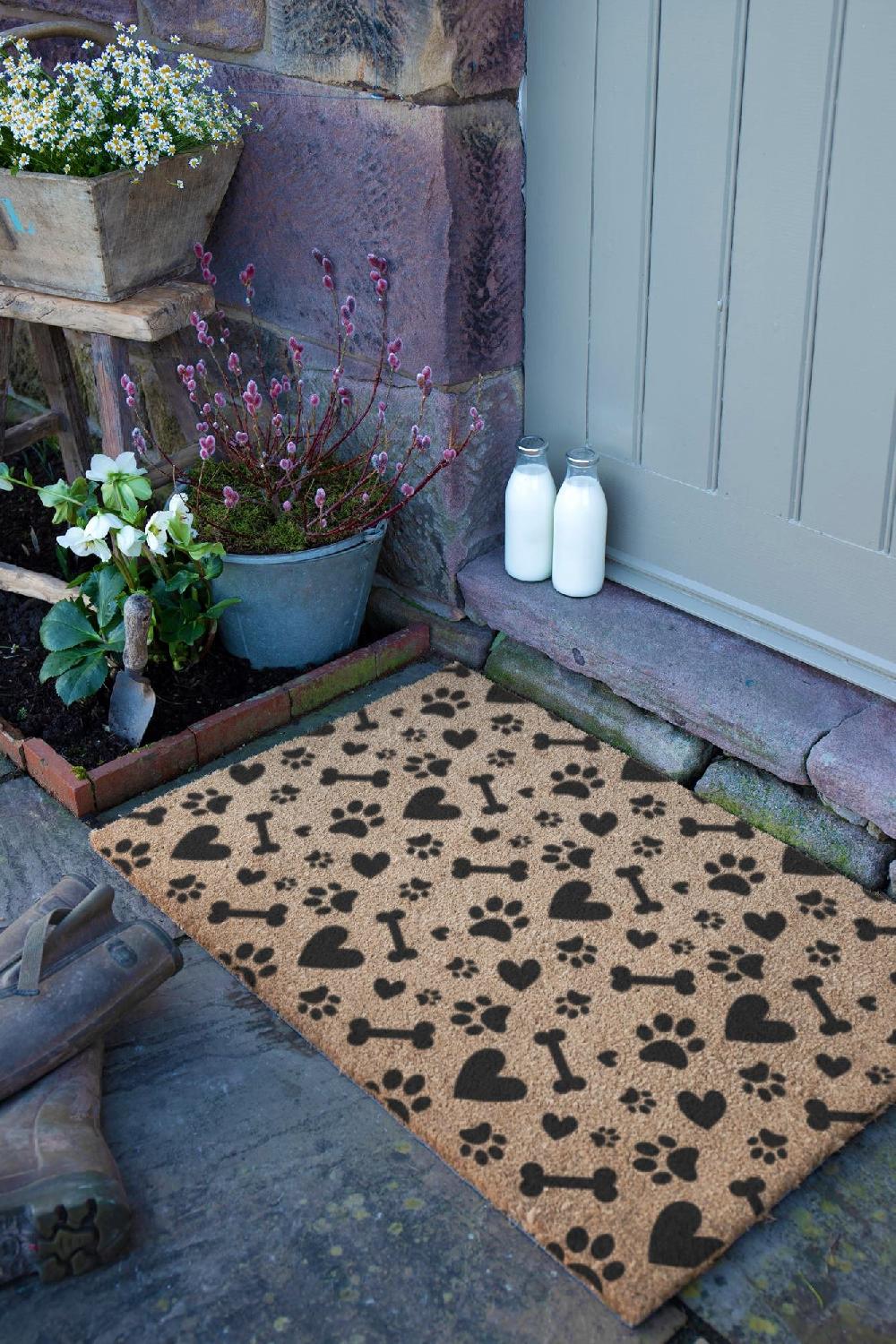 Artsy Doormats Paws And Bones Doormat (90 X 60cm)
