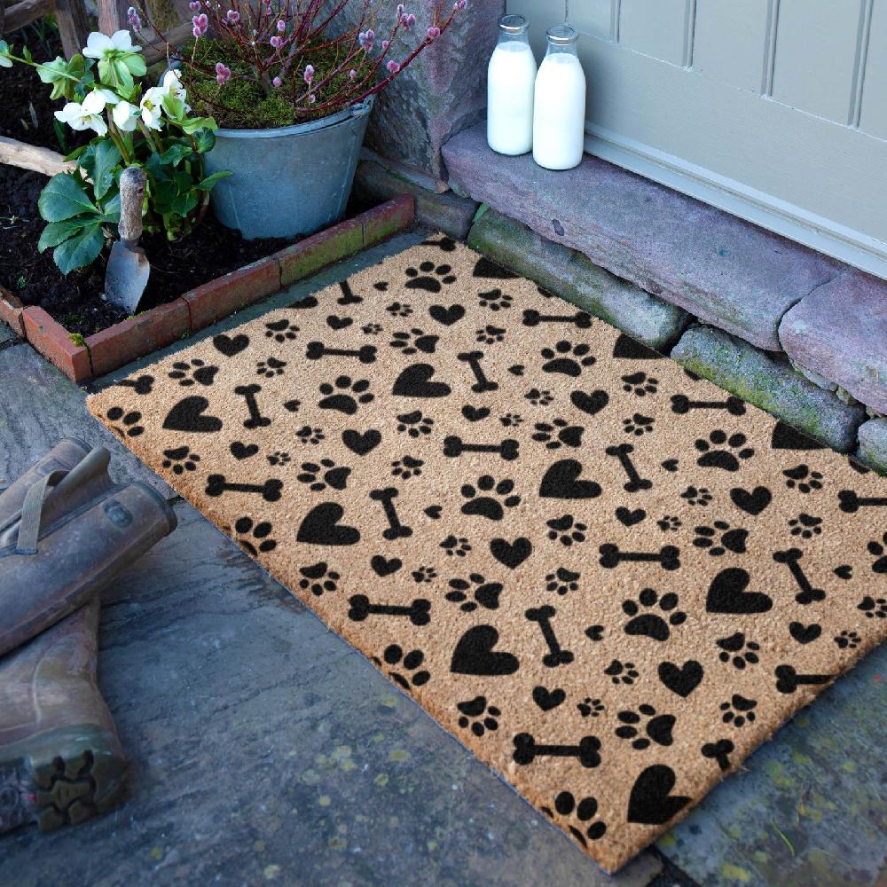 artsy doormats Paws And Bones Doormat (90 x 60cm)