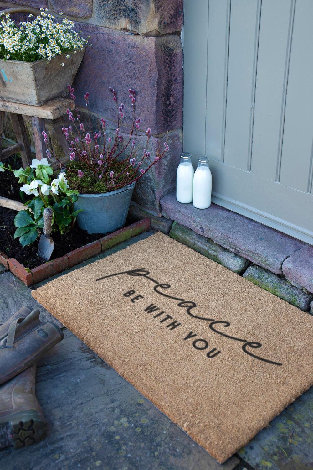 Artsy Doormats Peace Be With You Doormat (90 X 60cm)