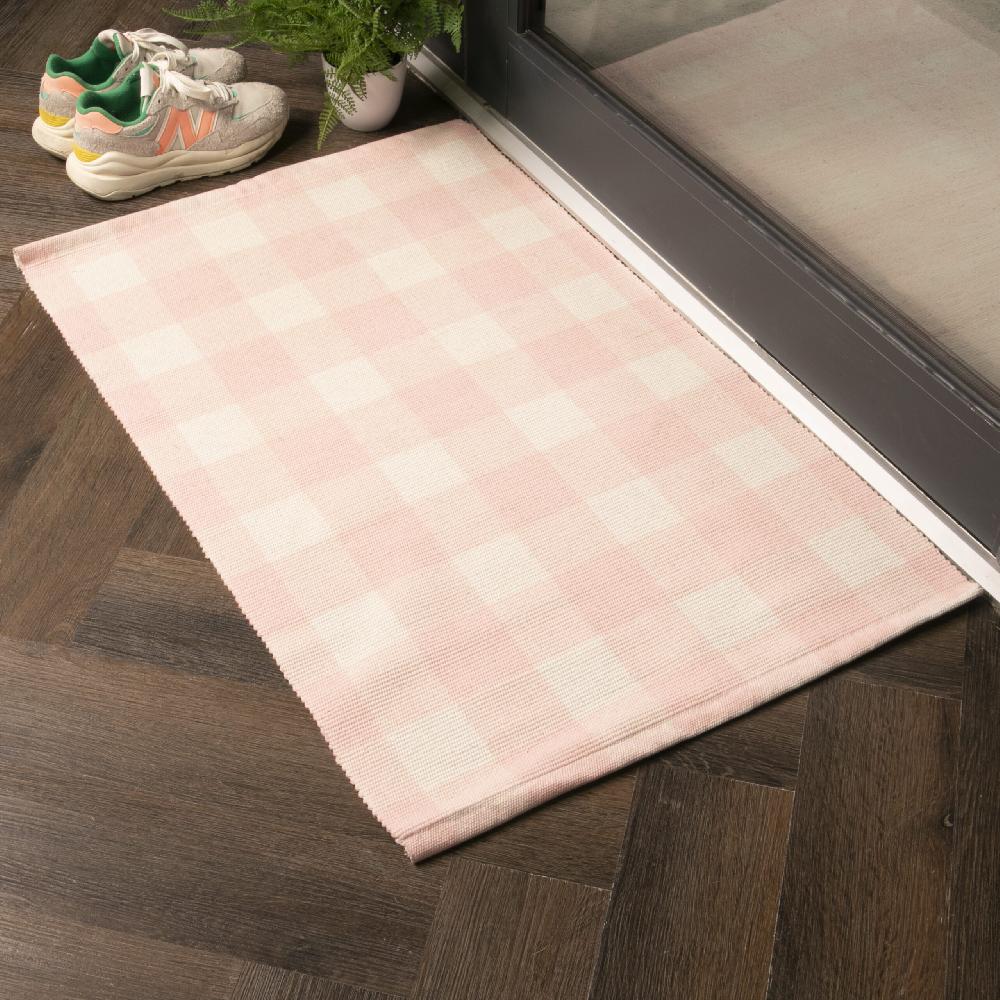 Artsy Doormats Pink Check Bottom Layer Mat