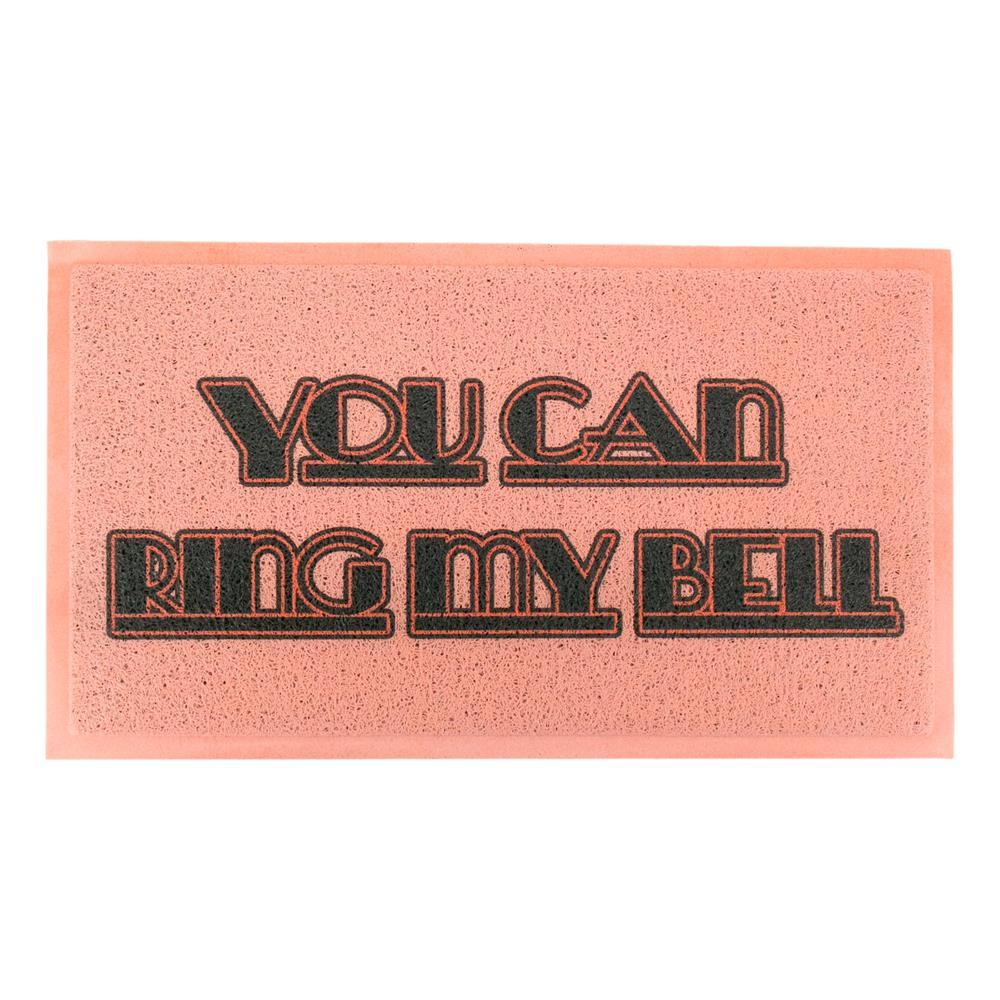 Artsy Doormats Pink Ring My Bell Doormat (70 X 40cm)