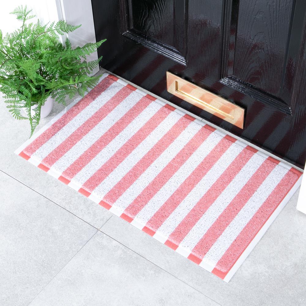 artsy doormats Pink Striped Doormat (70 x 40cm)
