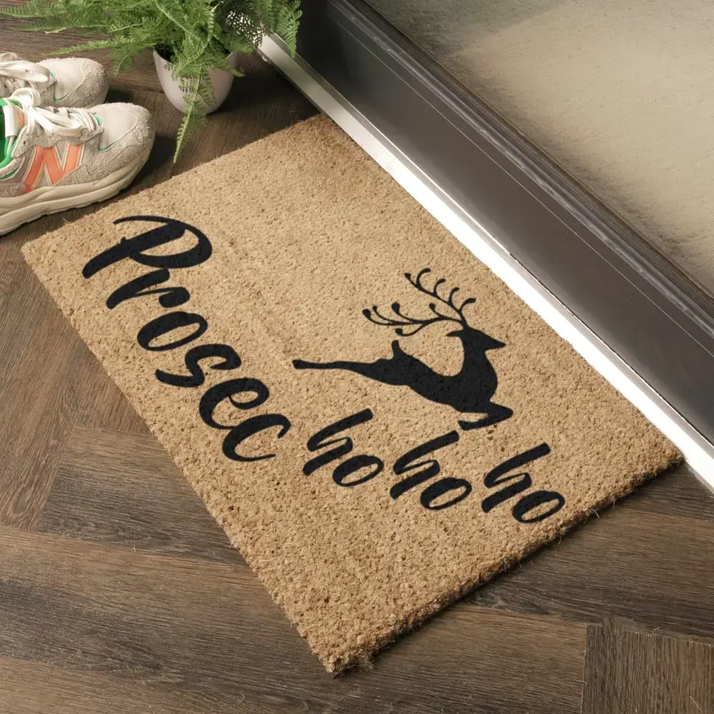 Artsy Doormats Prosec Ho Ho Ho Christmas Doormat