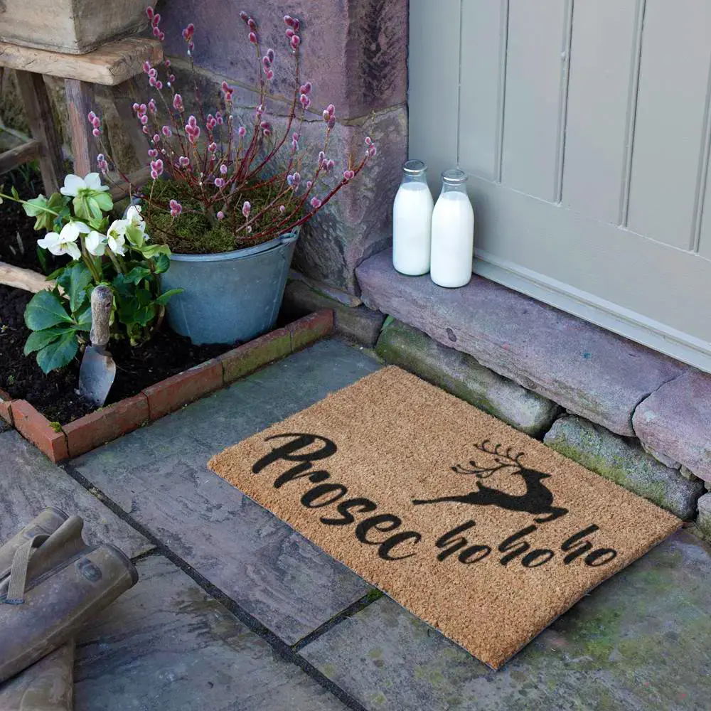 Artsy Doormats Prosec Ho Ho Ho Christmas Doormat