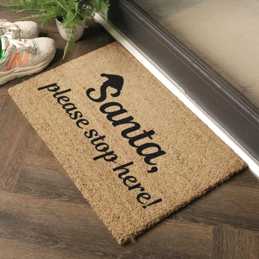 Artsy Doormats Santa Please Stop Here Doormat