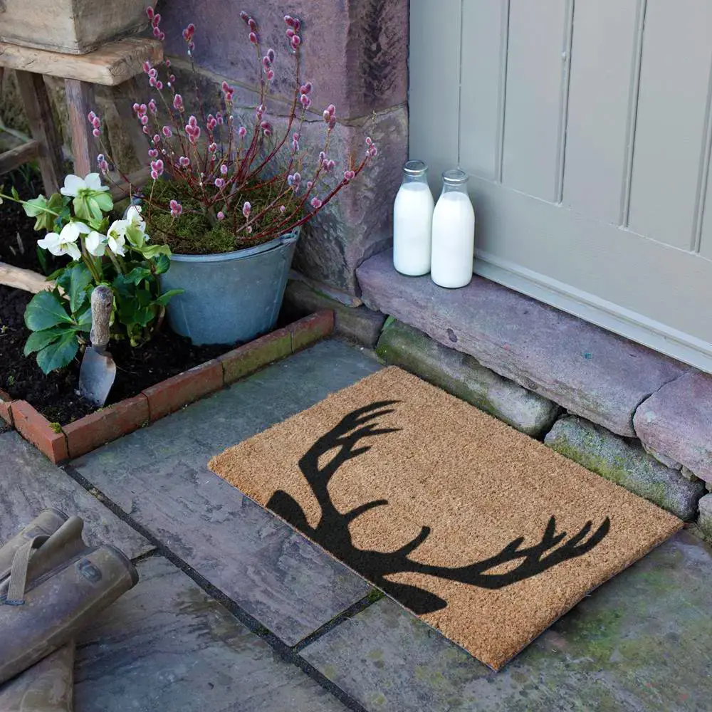Artsy Doormats Stag Antlers Doormat