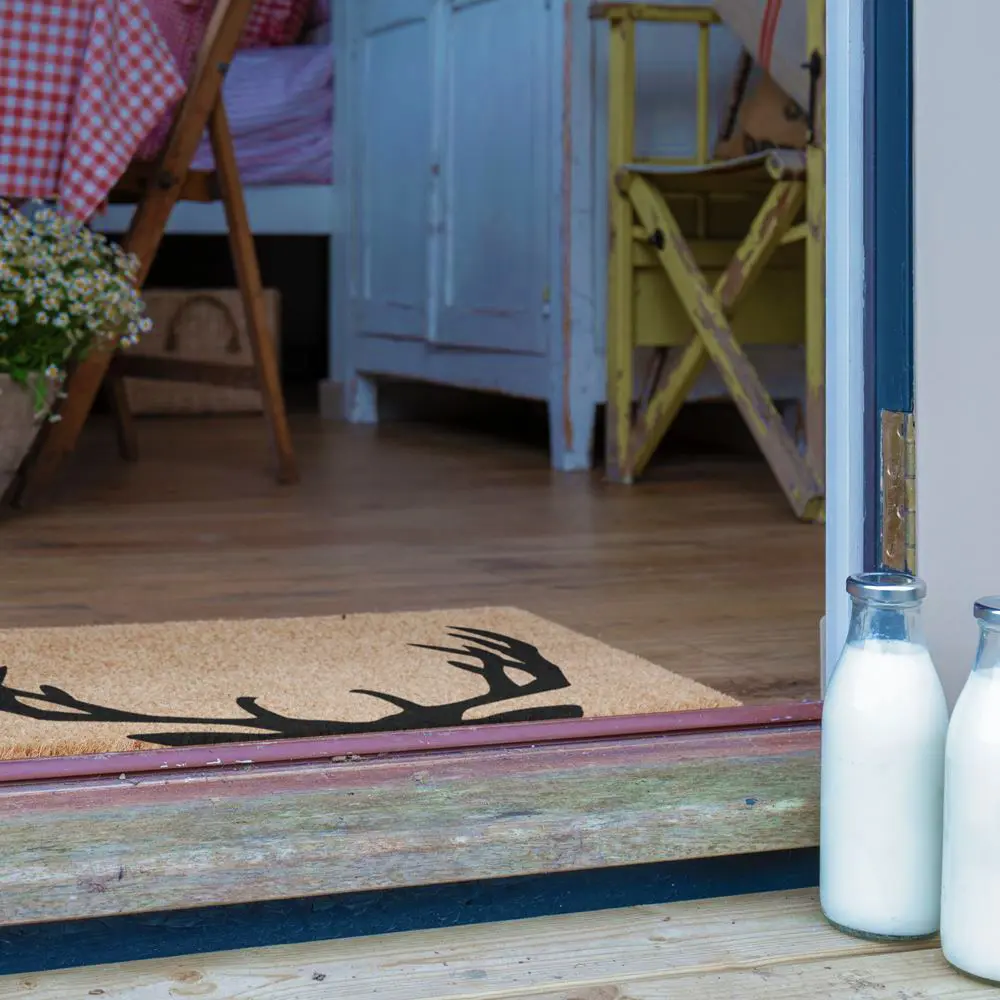 Artsy Doormats Stag Antlers Doormat