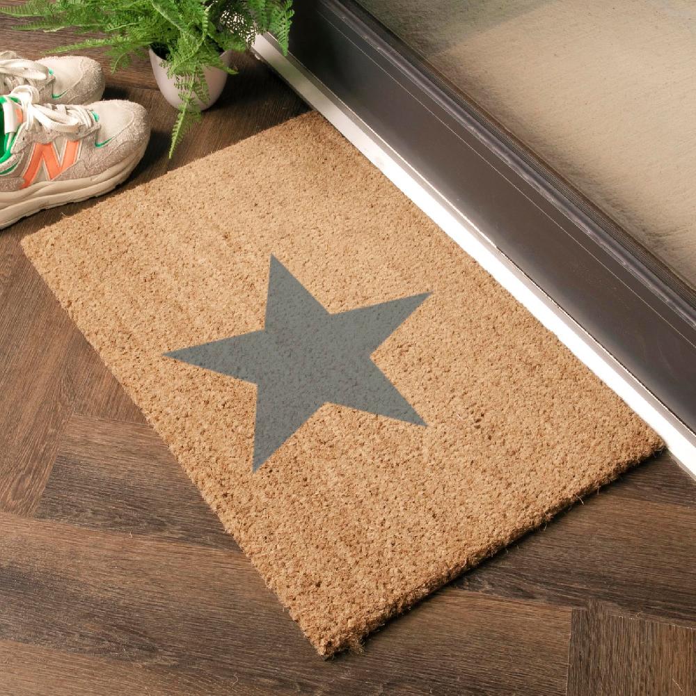 Artsy Doormats Star Grey Doormat