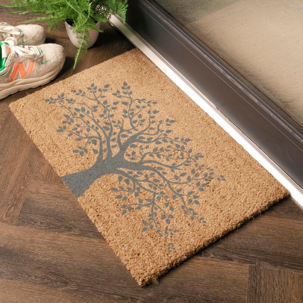 Artsy Doormats Tree Of Life Grey Doormat
