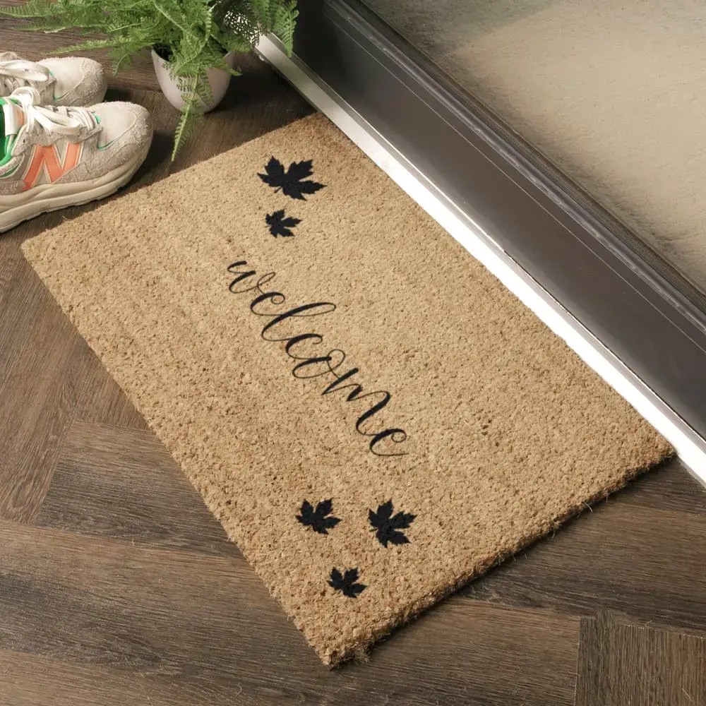 Artsy Doormats Welcome Autumn Leaf Doormat