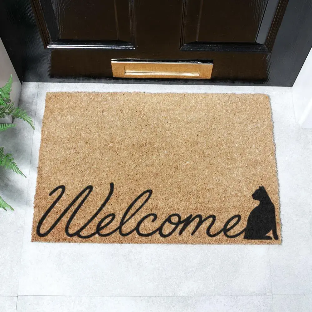 artsy doormats Welcome Cat Doormat