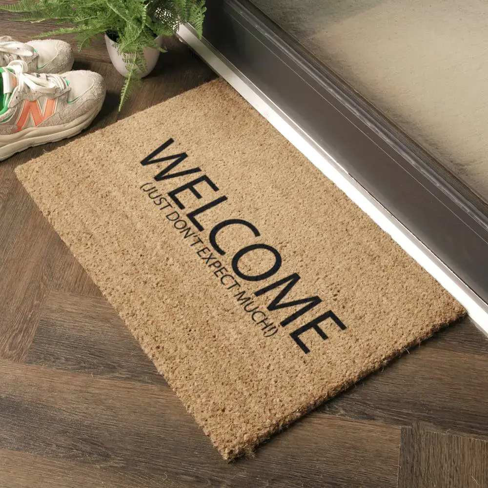 Artsy Doormats Welcome Don’t Expect Much Doormat
