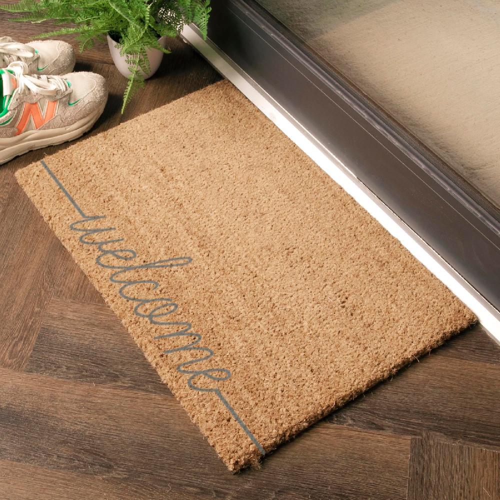 Artsy Doormats Welcome Scribble Grey Doormat