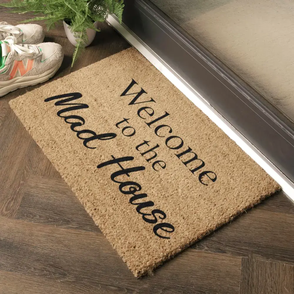 Artsy Doormats Welcome To The Mad House Doormat