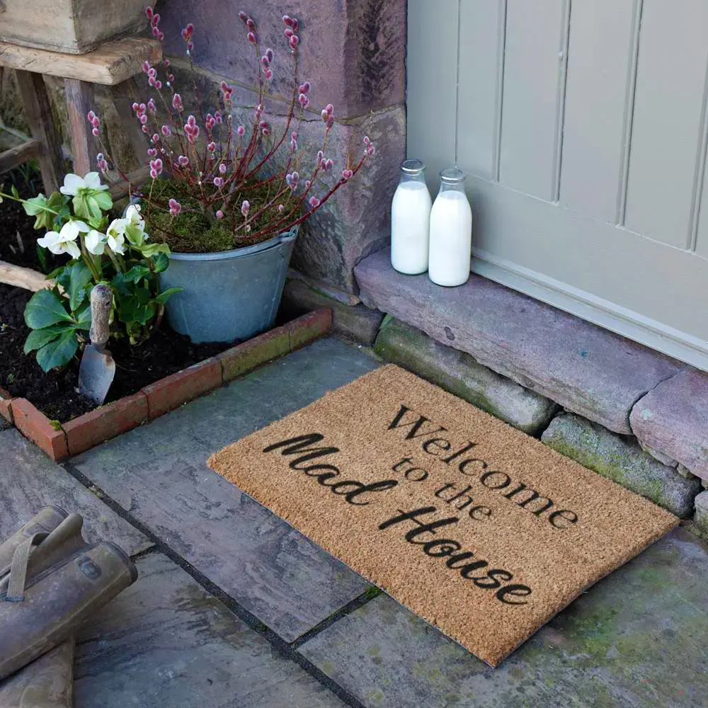 Artsy Doormats Welcome To The Mad House Doormat