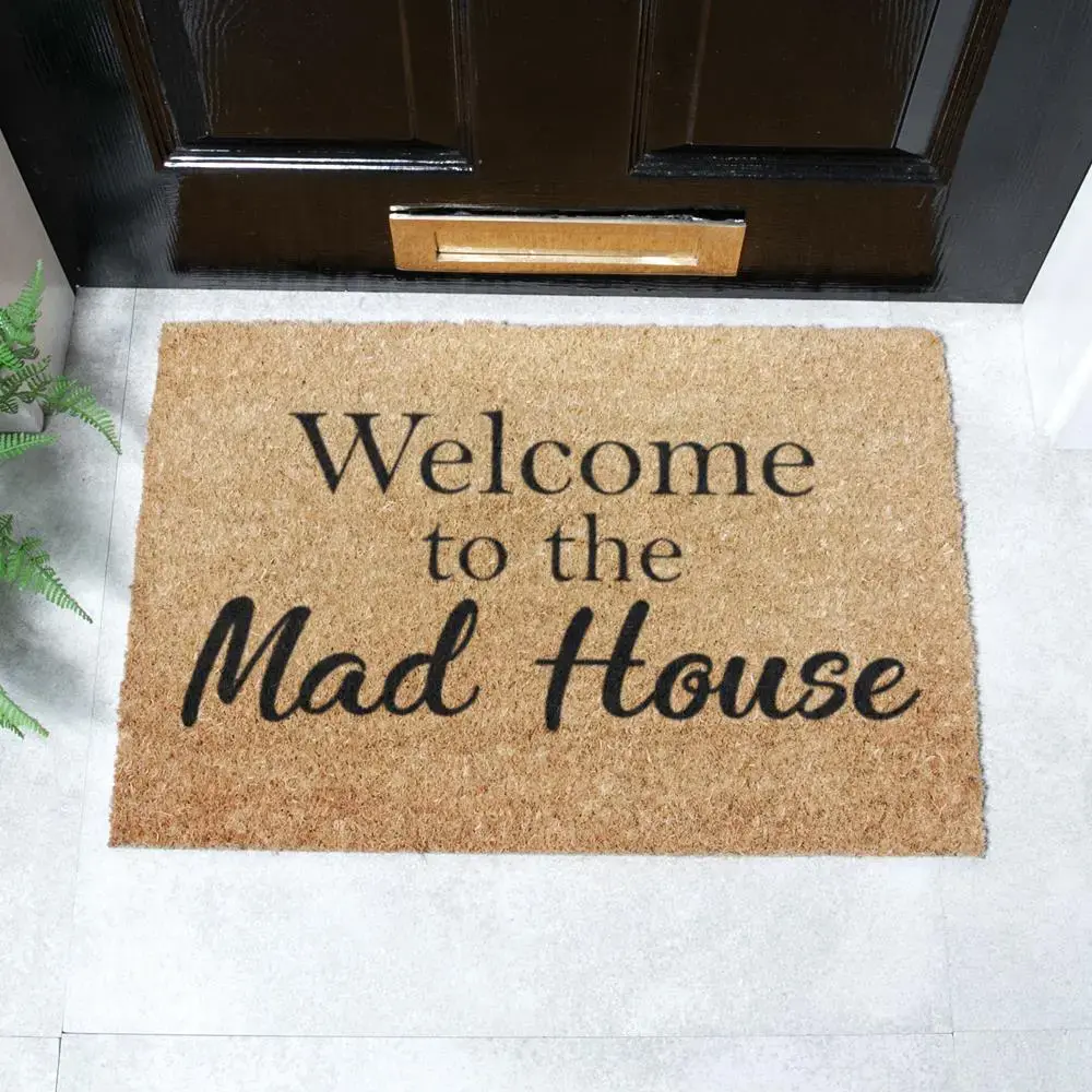 artsy doormats Welcome To The Mad House Doormat