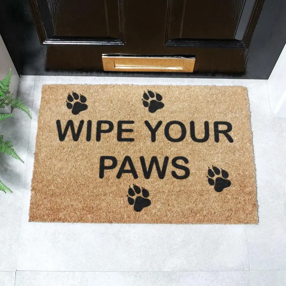 artsy doormats Wipe Your Paws Doormat