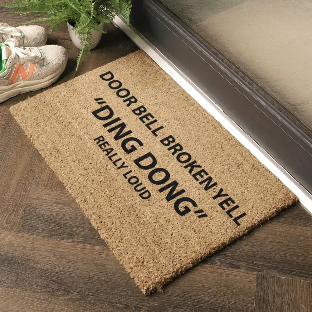 Artsy Doormats Yell Ding Dong Doormat