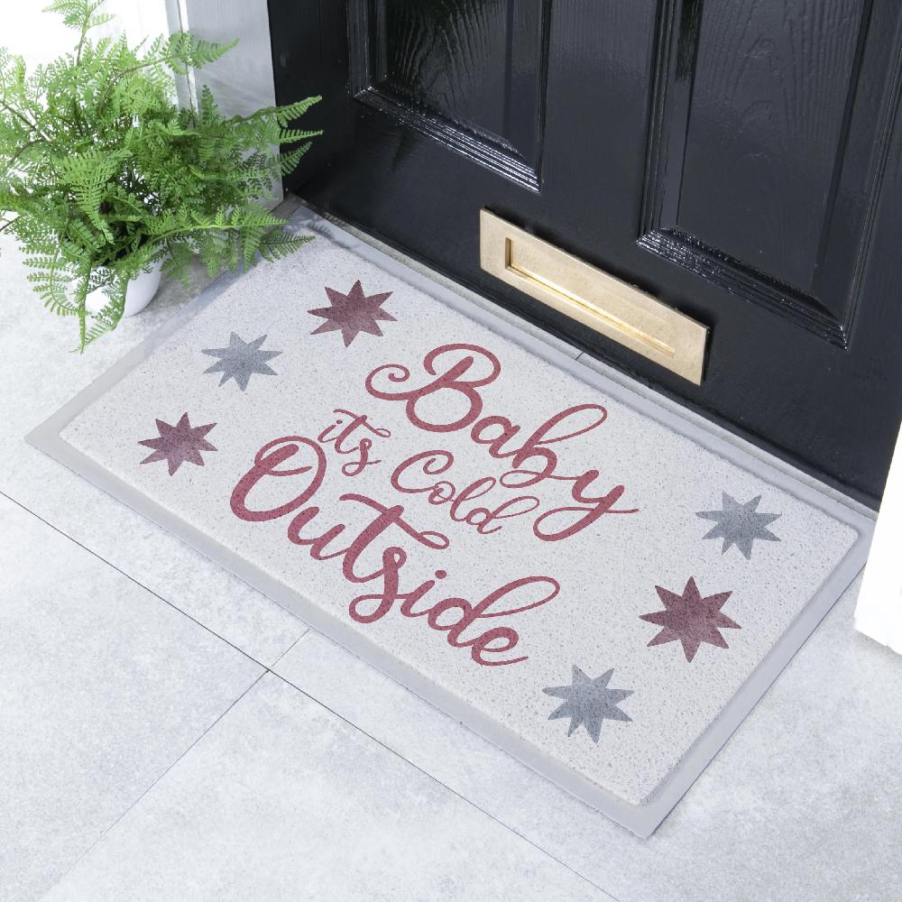 artsy doormats Baby it’s Cold Outside Outdoor Doormat