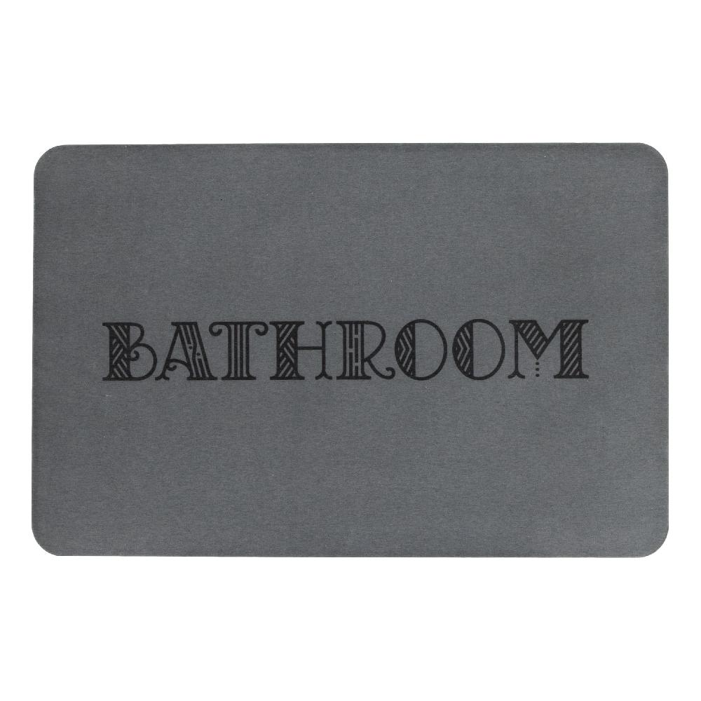 Artsy Doormats Bathroom Grey Stone Non Slip Bath Mat