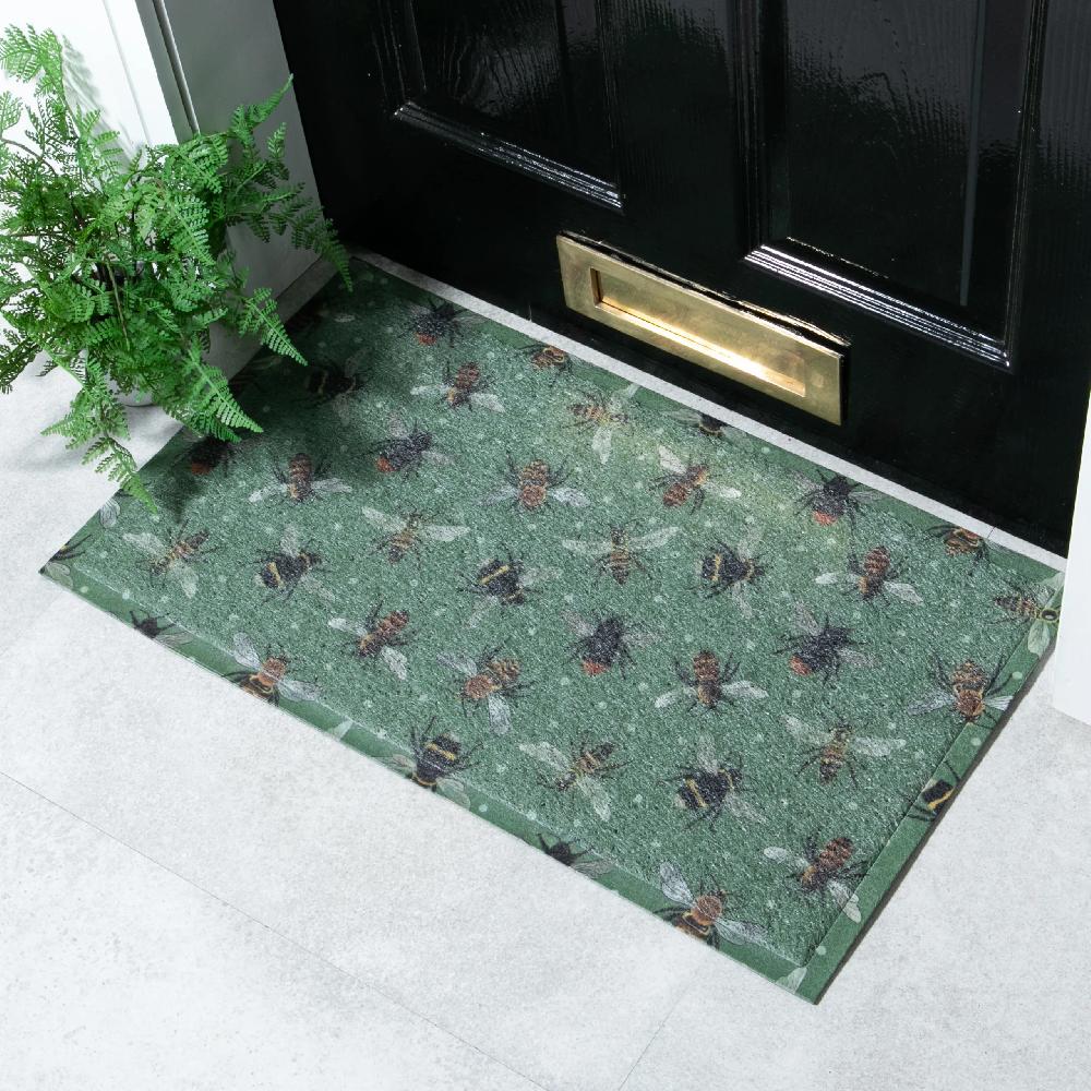 artsy doormats Bee Pattern Doormat x Two Little Sprouts Design