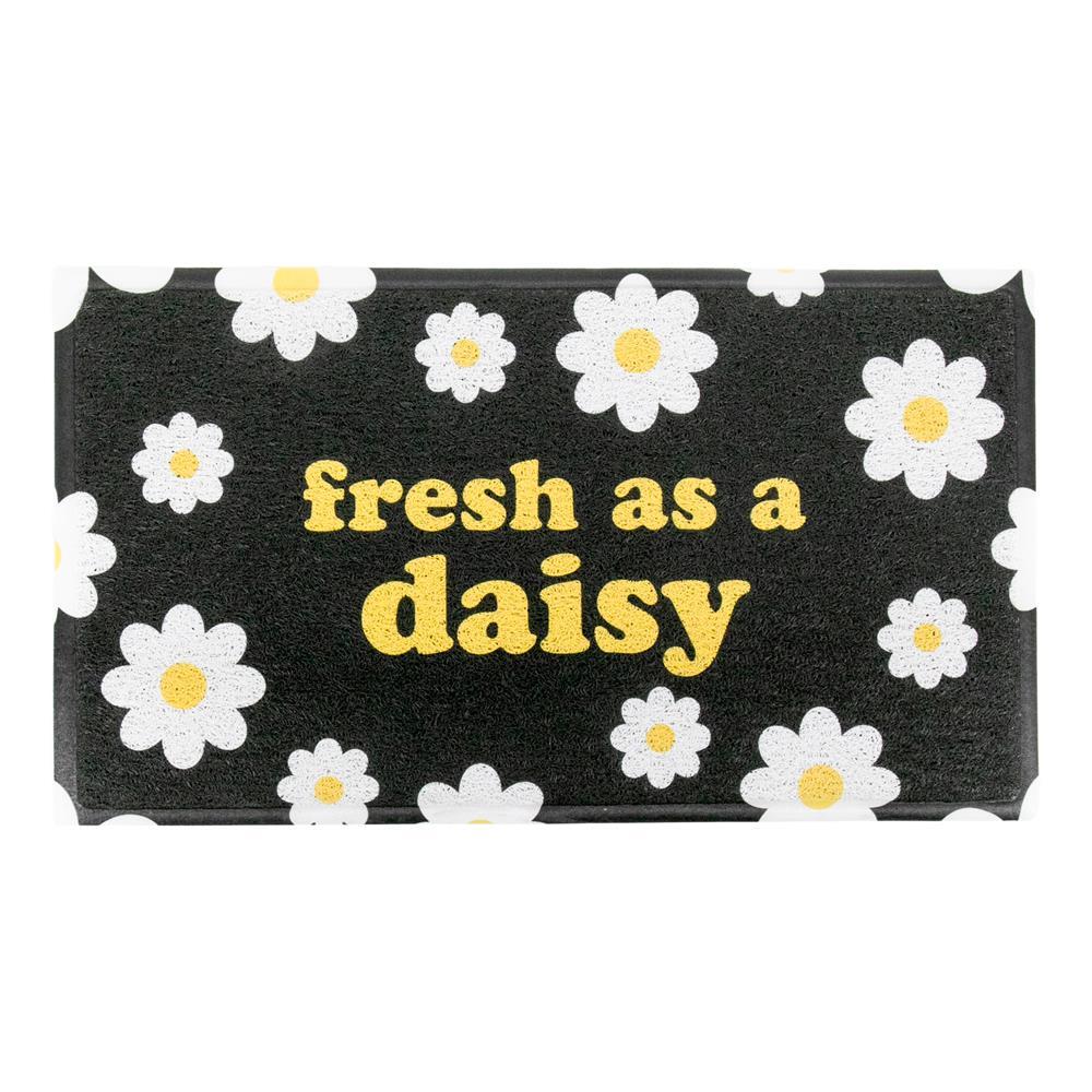 Artsy Doormats Black Fresh As A Daisy Doormat (70 X 40cm)