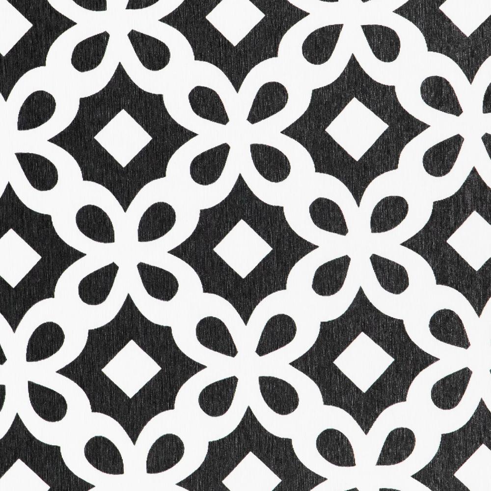 Artsy Doormats Black Pattern White Stone Non Slip Bath Mat