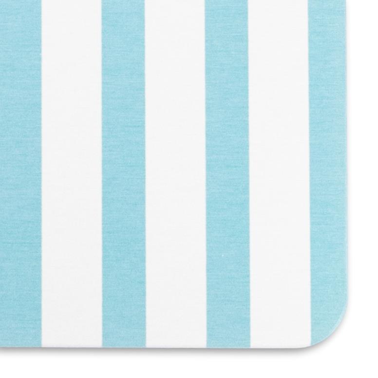 Artsy Doormats Blue Stripe Pattern White Stone Non Slip Bath Mat