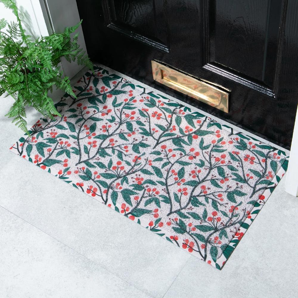 artsy doormats Branches Berries Doormat x Hannah Maria Designs