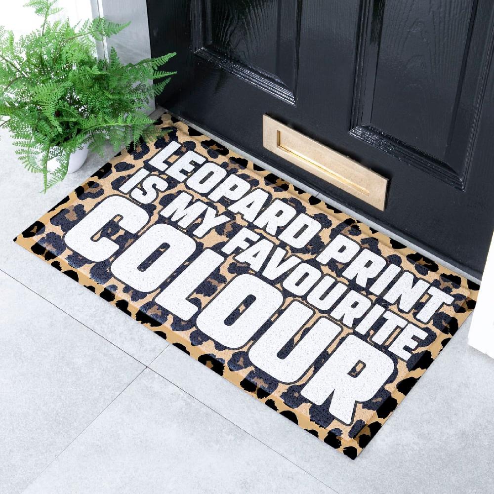 artsy doormats Brown Leopard Print Doormat (70 x 40cm)