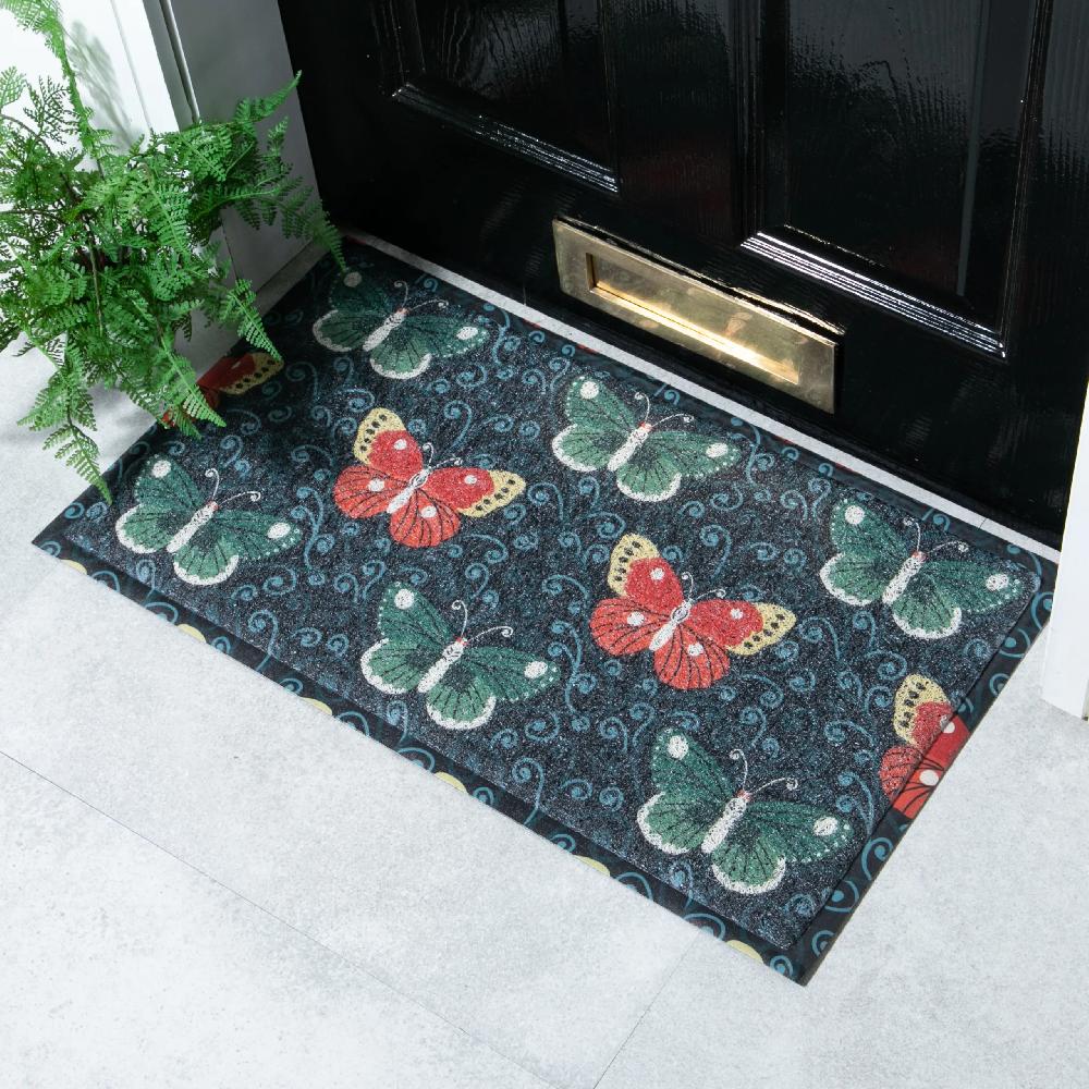 artsy doormats Butterfly Grove Doormat x Hannah Maria Designs