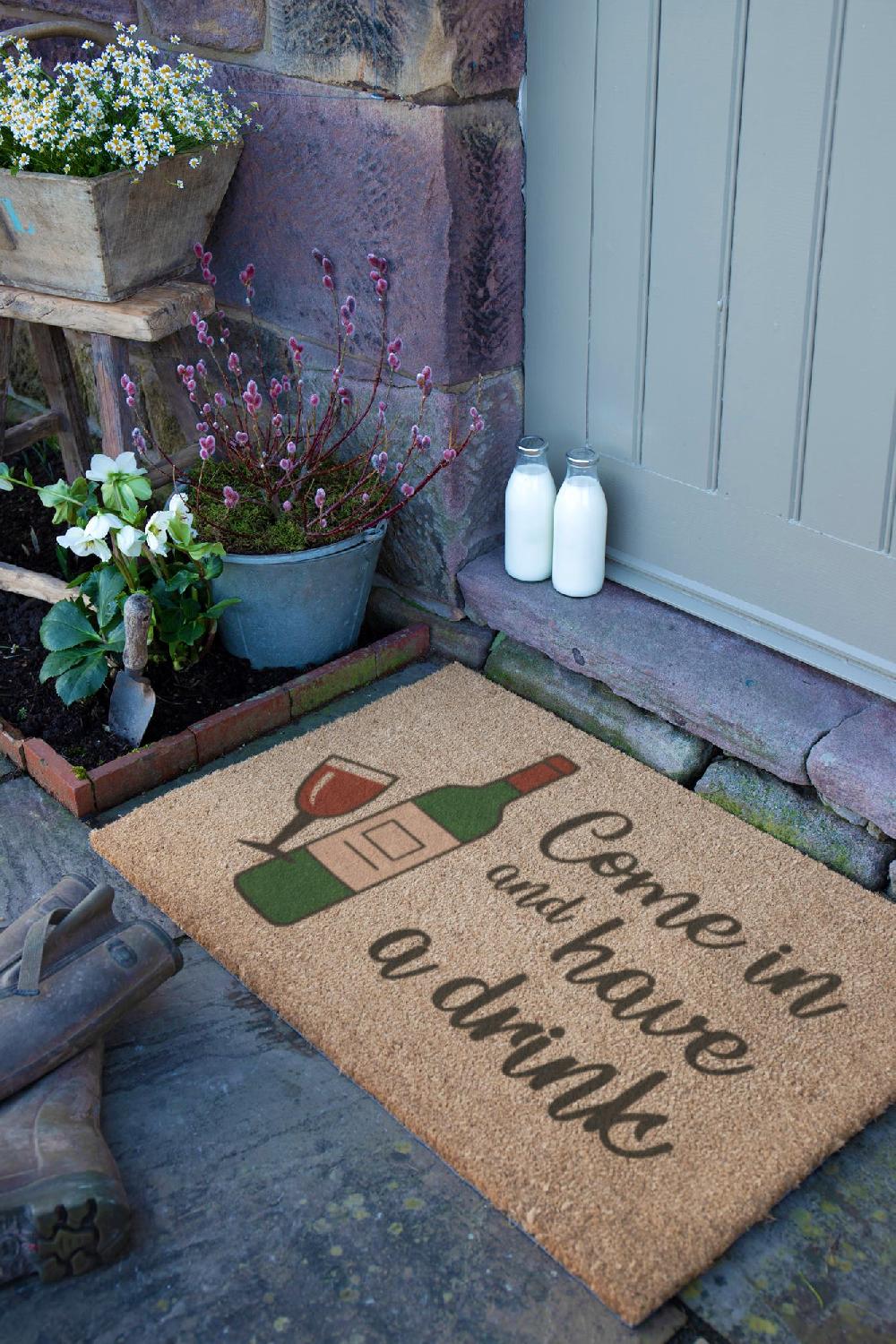 Artsy Doormats Come In And Have A Drink Doormat (90 X 60cm)