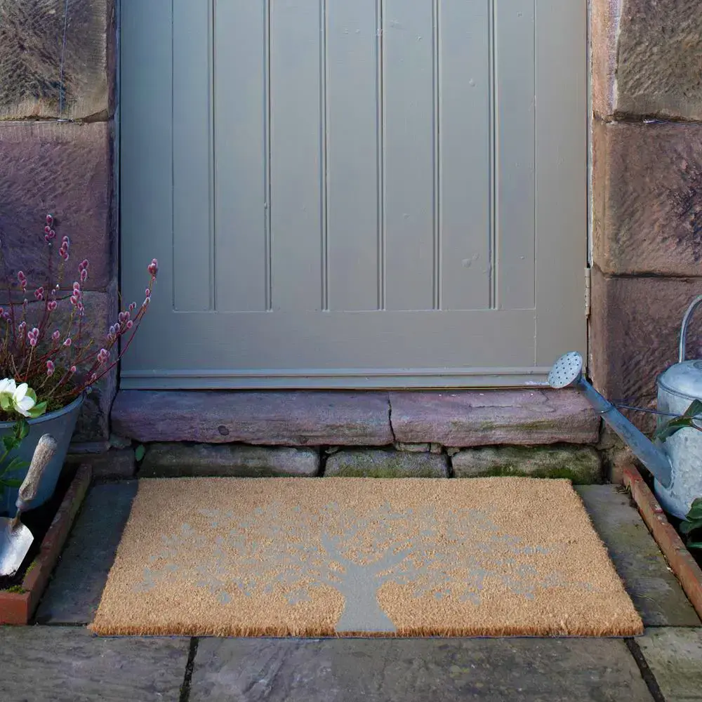 Artsy Doormats Country Large Tree Of Life Grey Doormat