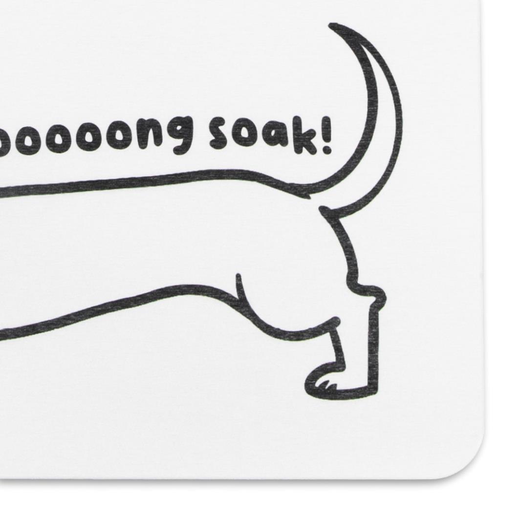 Artsy Doormats Dachshund White Stone Non Slip Bath Mat