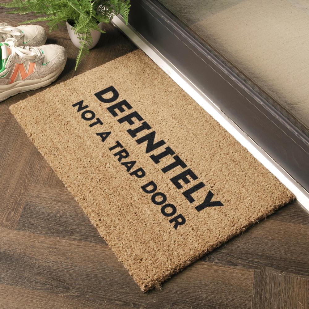 Artsy Doormats Definitely Not A Trap Door Doormat (60 X 40cm)