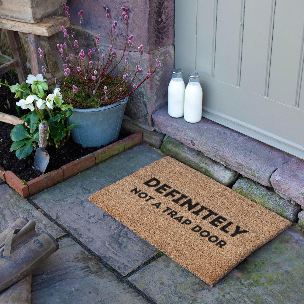 Artsy Doormats Definitely Not A Trap Door Doormat (60 X 40cm)