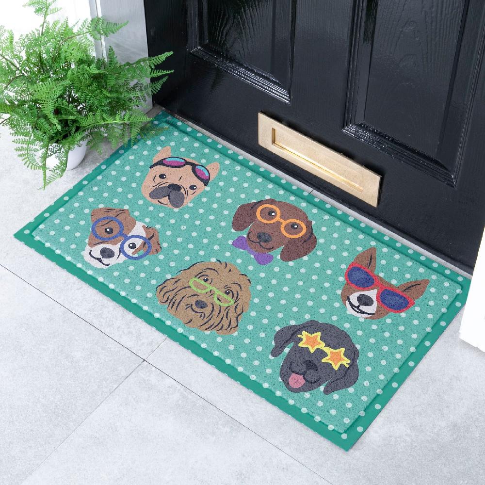 artsy doormats Dogs on Polka Dots Doormat (70 x 40cm)