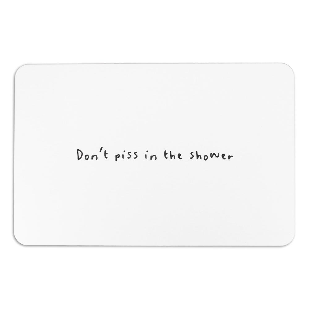 Artsy Doormats Don’t Piss In The Shower White Stone Non Slip Bath Mat