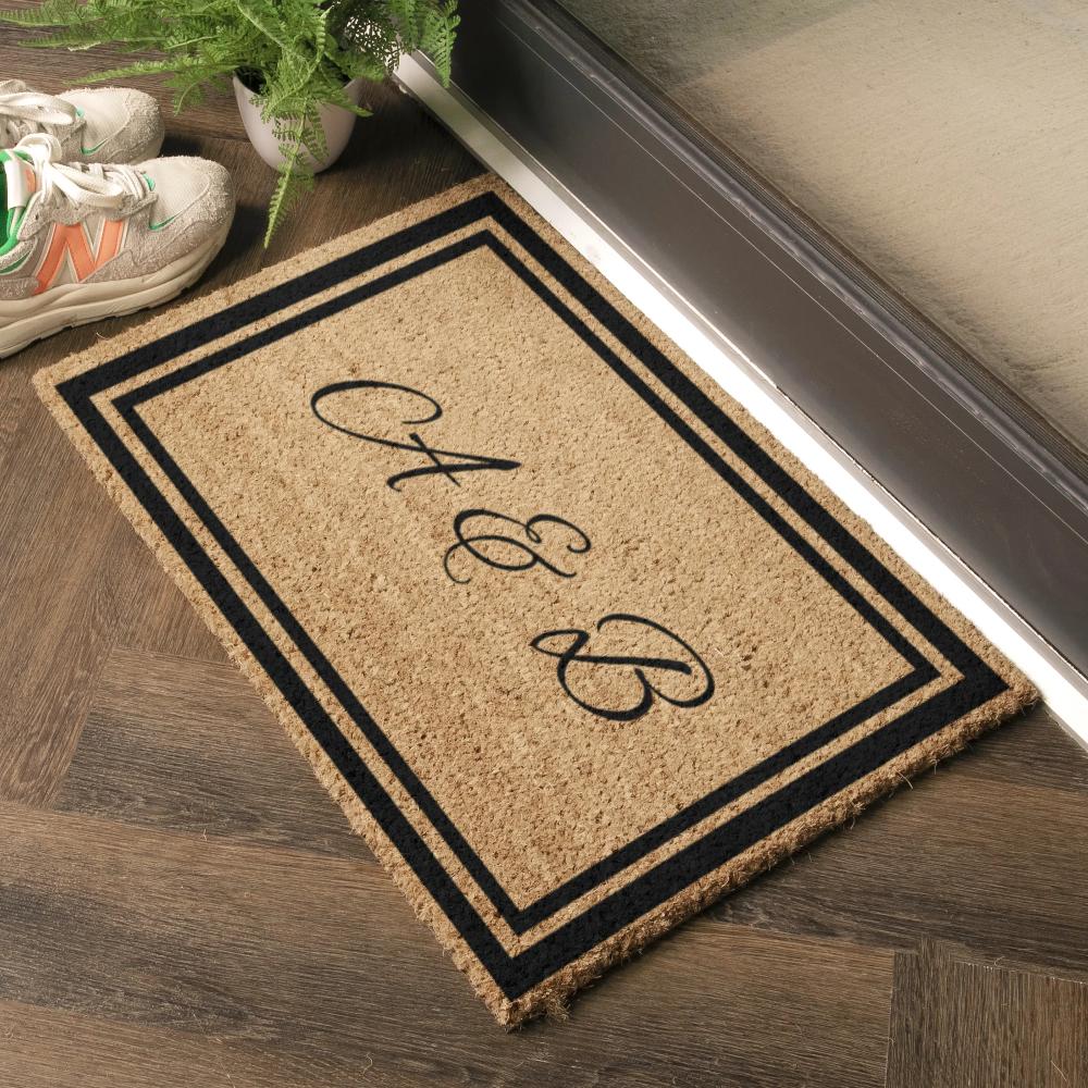 Artsy Doormats Double Initials Personalised Doormat
