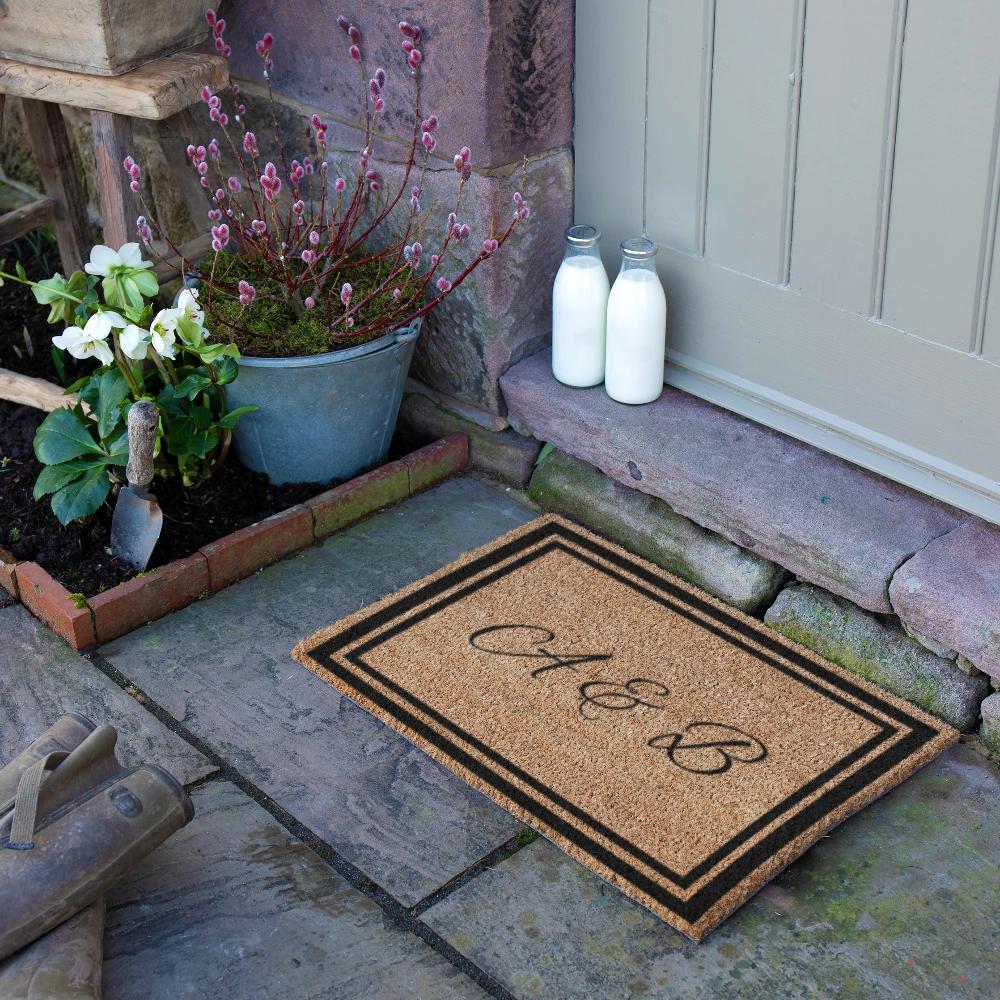 Artsy Doormats Double Initials Personalised Doormat