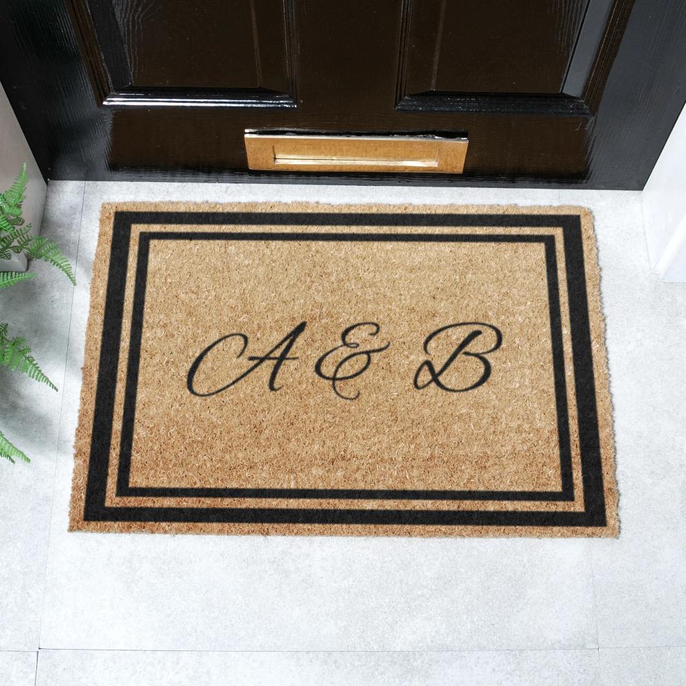 artsy doormats Double Initials Personalised Doormat