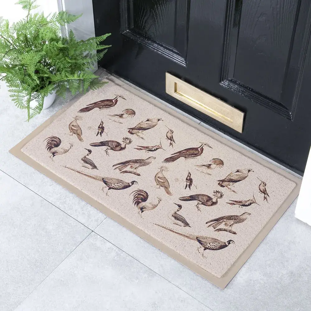 artsy doormats Elegant Bird Vintage Pattern Indoor & Outdoor Doormat – 70x40cm