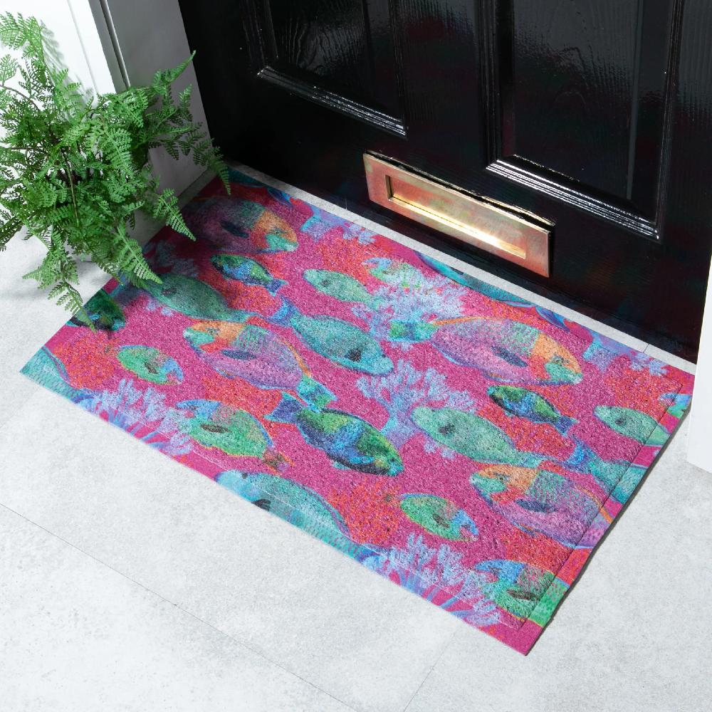 artsy doormats Fish Kingdom Doormat x Two Little Sprouts Design