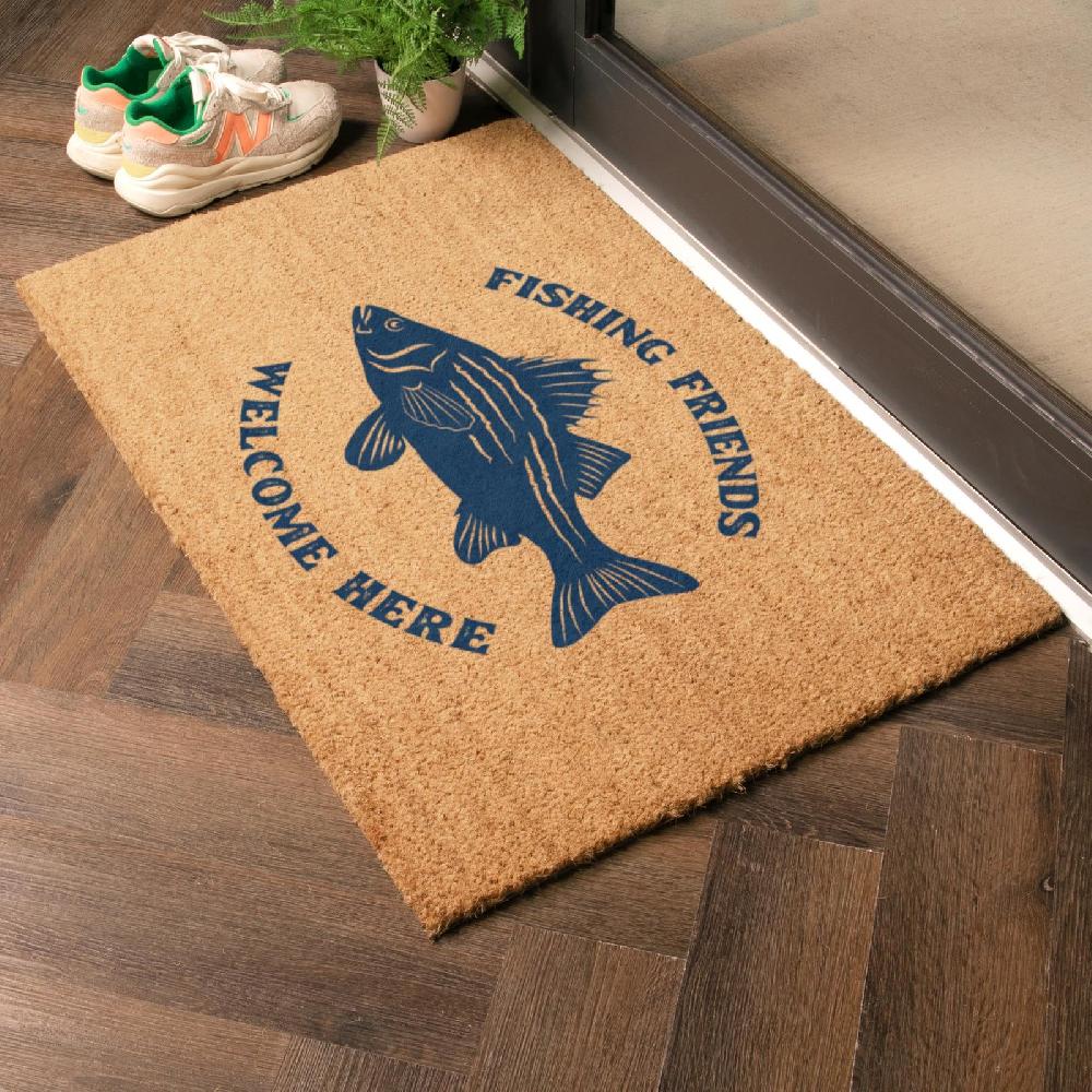 Artsy Doormats Fishing Friends Welcome Doormat (90 X 60cm)