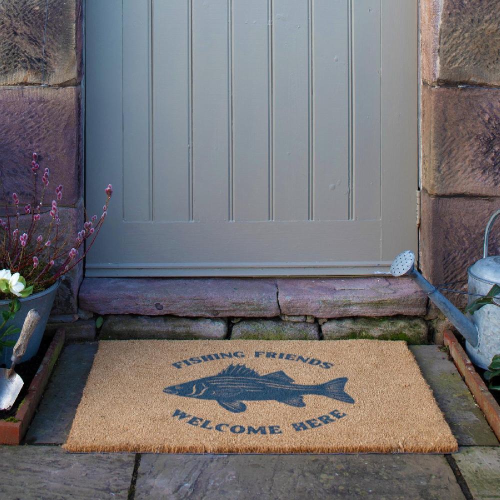 Artsy Doormats Fishing Friends Welcome Doormat (90 X 60cm)